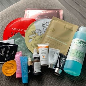 Skincare bundle - sheet masks, toner and samples